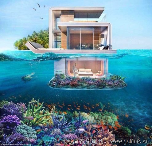 迪拜打造42座海中悬浮别墅