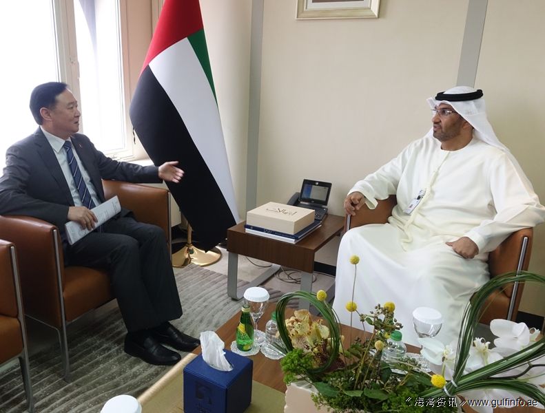 驻阿联酋大使常华会见阿国务部长兼阿布扎比国家石油公司CEO苏尔坦